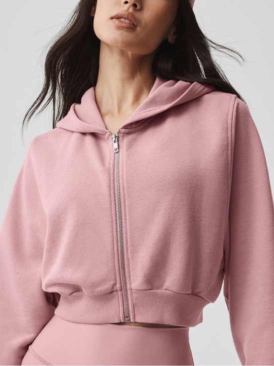 ALO Yoga Tops - Alo Yoga • Sweet Escape Full Zip Hoodie • Vintage Pink • Sz M